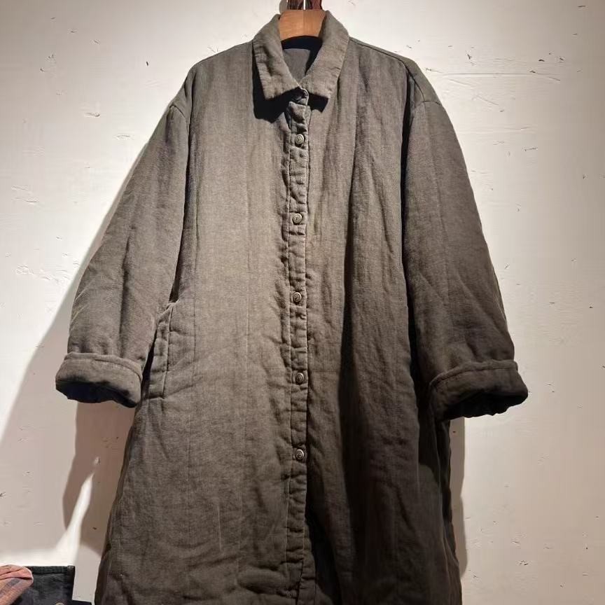 衣路走来对扣长款棉衣