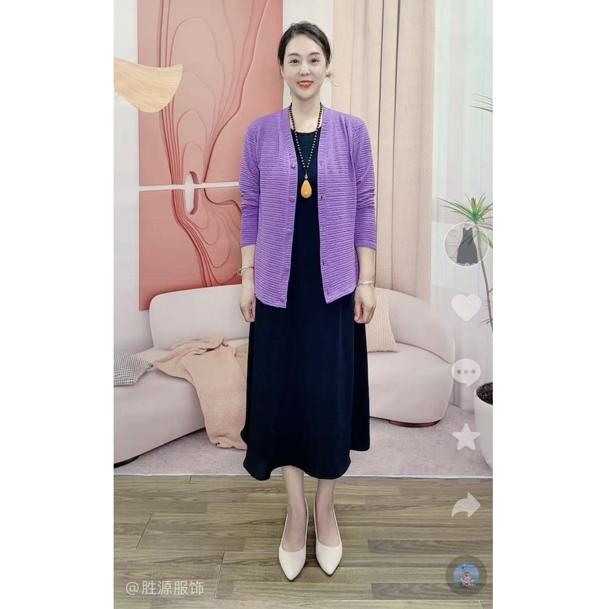 GUQIYUN/古琦云春秋百搭小香风气质短款外套显瘦休闲妈妈装中年