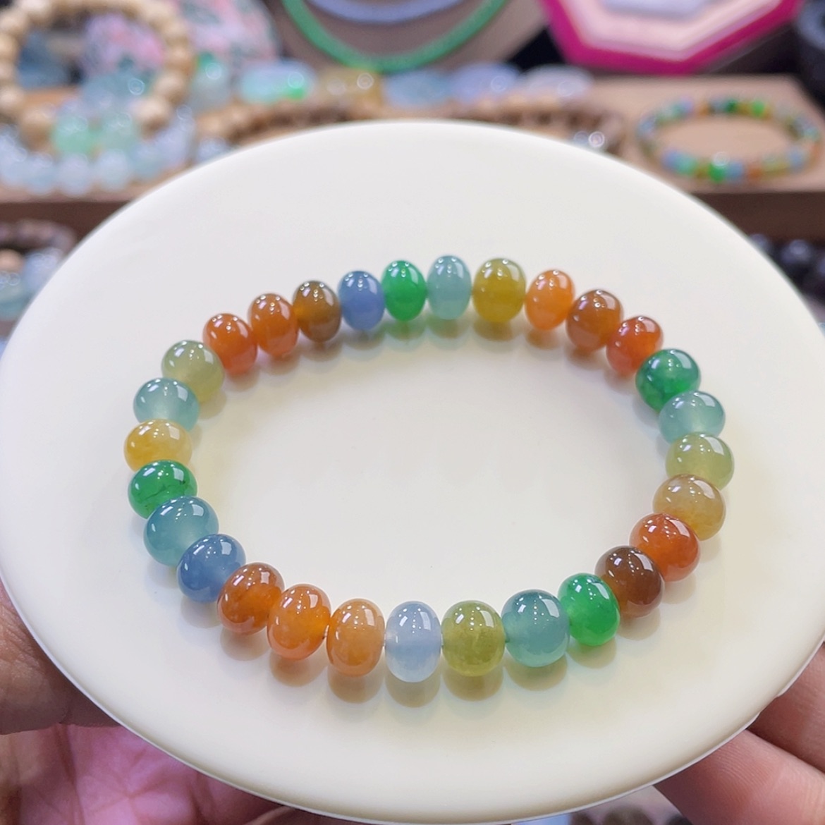 【闪购商品】翡翠颈饰未镶嵌彩虹色