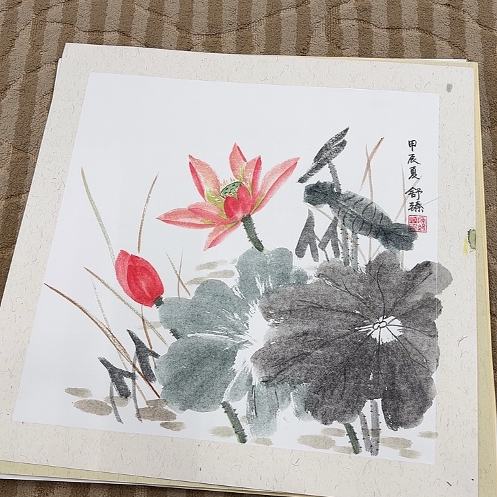 国画花鸟的翅膀是一种很有特色的