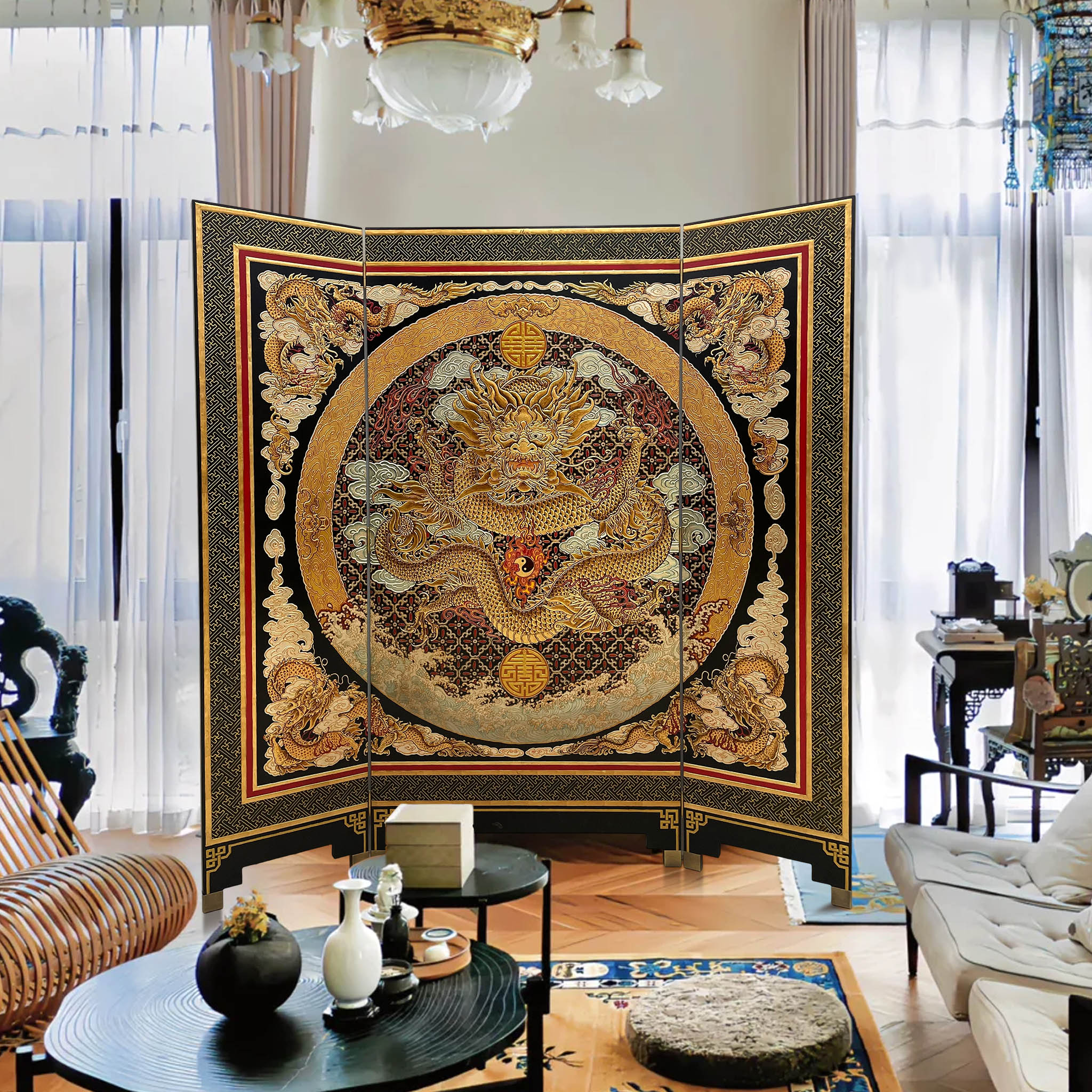 【本尼家】龙屏风非遗