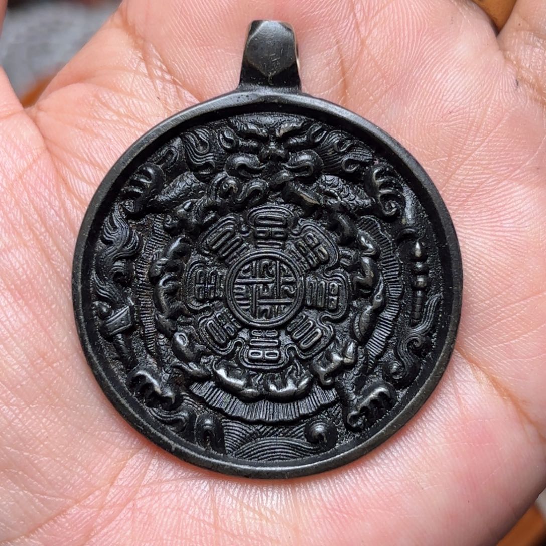 十*楼铜星月菩提吊坠项链