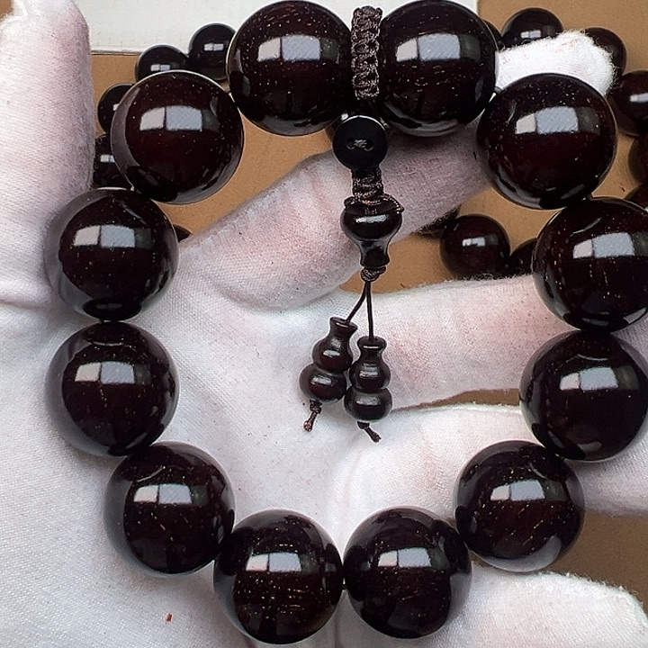 小叶紫檀手串/手链2.0*12 细爆星