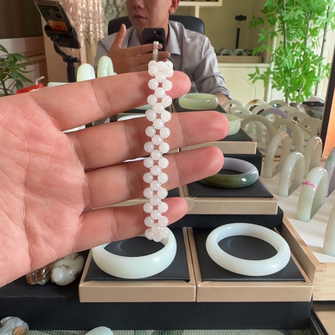 和田玉未镶嵌手链