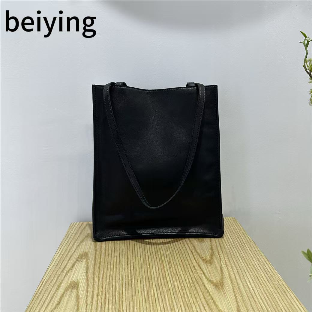 Row肯豆同款小牛皮托特包女包头层牛皮极简购物袋通勤单肩腋下包