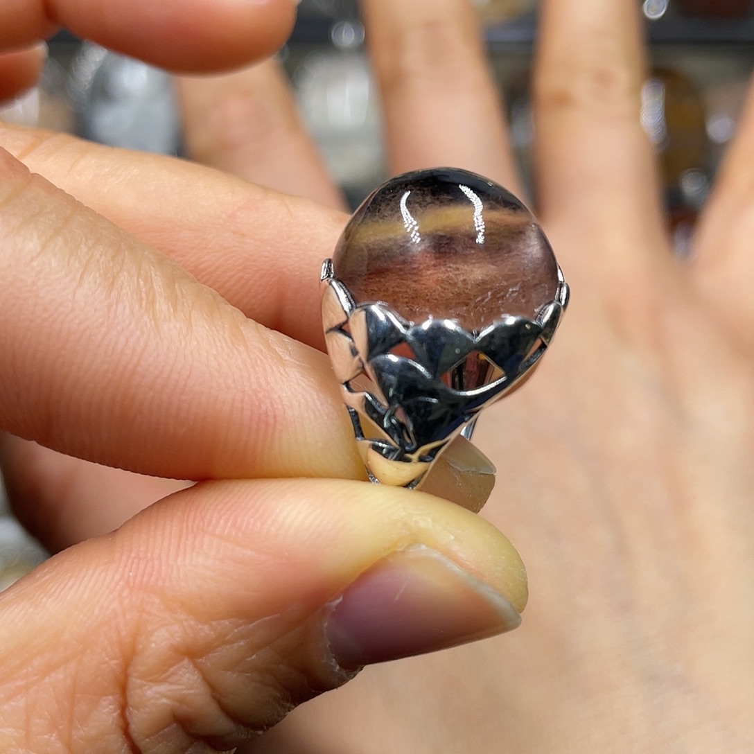【闪购商品】水晶珠宝半成品银S925镶嵌戒指
