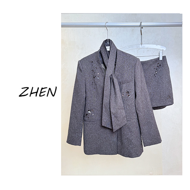 【ZHEN】25K01504 2025新款西装外套职场风小众设计师款