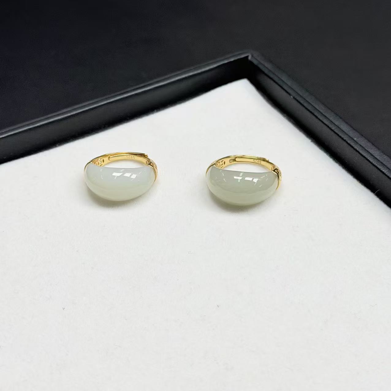 【睿泽赏宝】S925和田玉晴水戒指多样性发一23*11*6 KL0010153