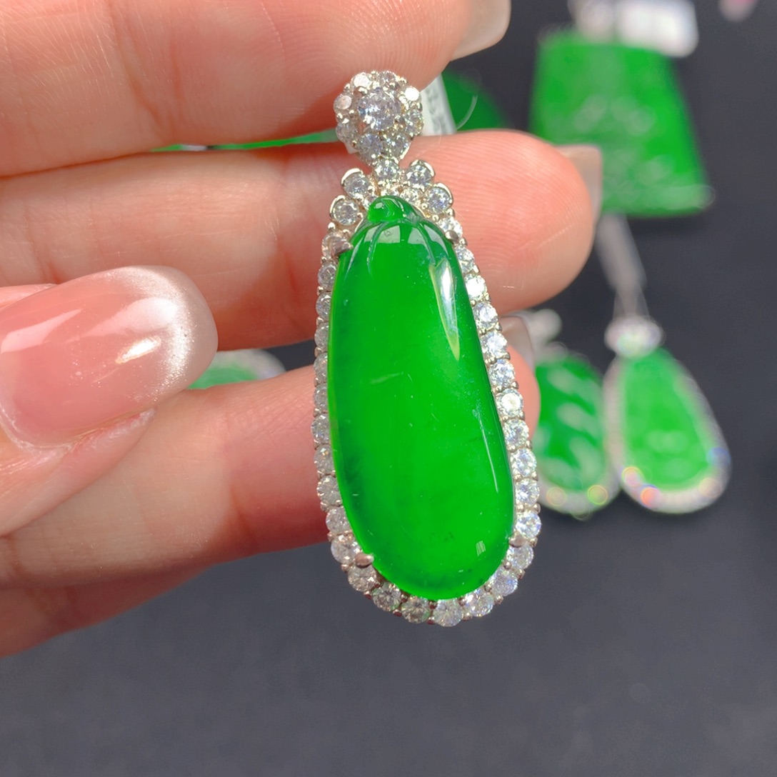 翡翠颈饰银S925镶嵌1111111111