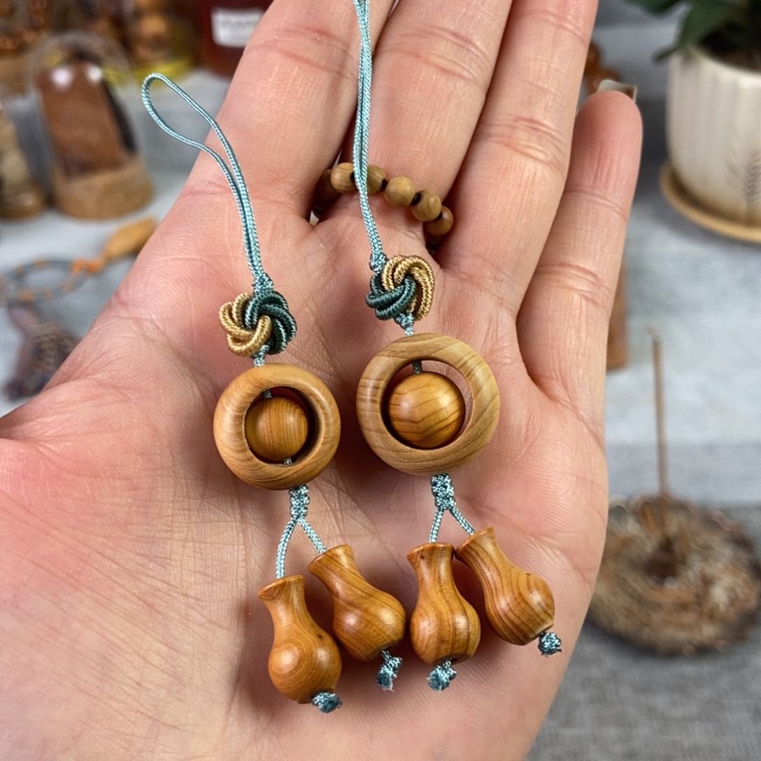 柏木（崖柏）手串/手链北太行高崖陈化黑油转运珠吊坠 