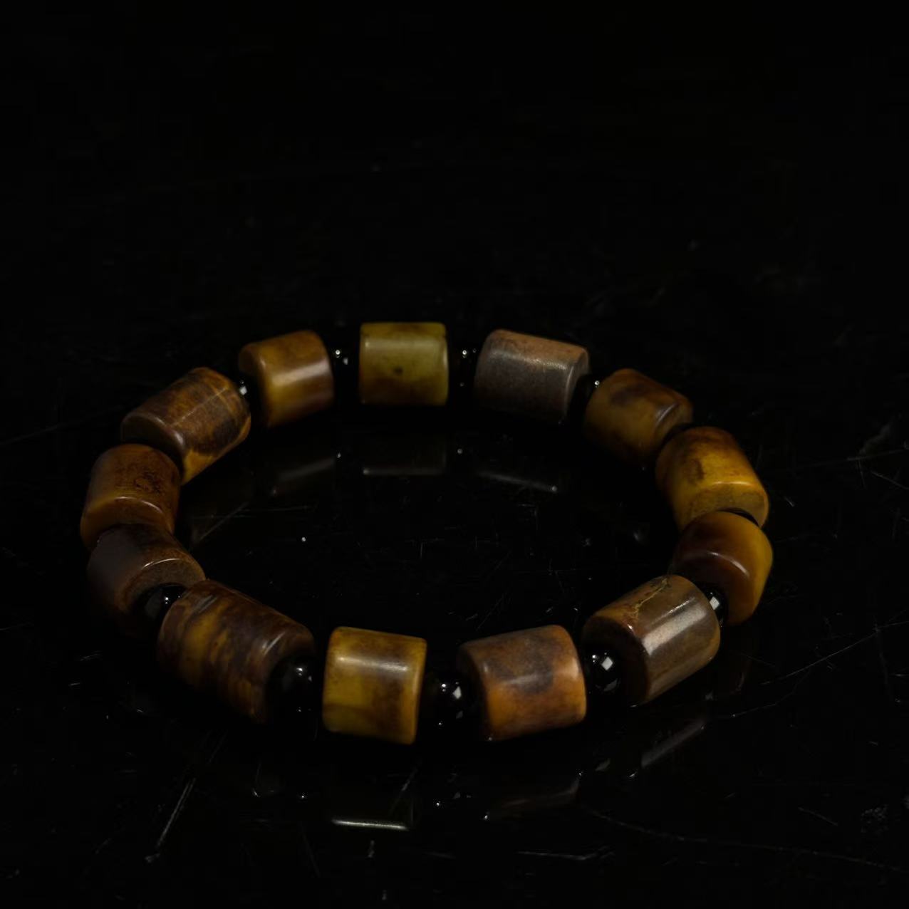 旧藏地方玉素珠手链