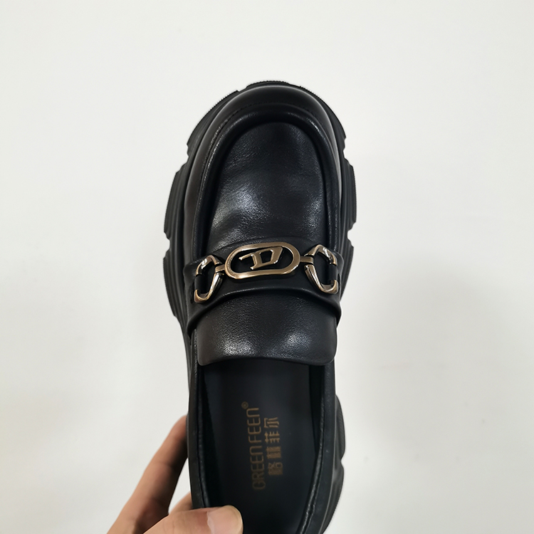 112150头层牛皮厚底乐福鞋真皮复古英伦风单鞋女鞋