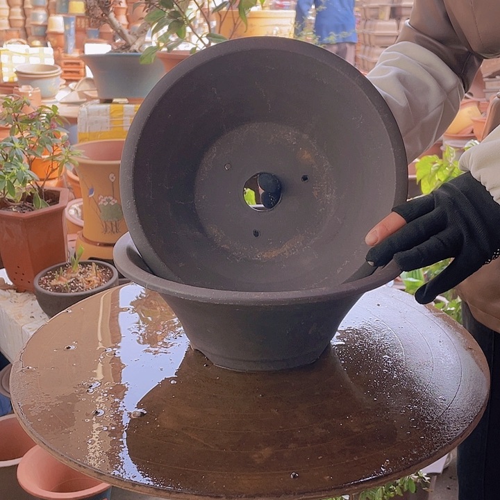 紫砂宜兴紫砂斗盆27+27