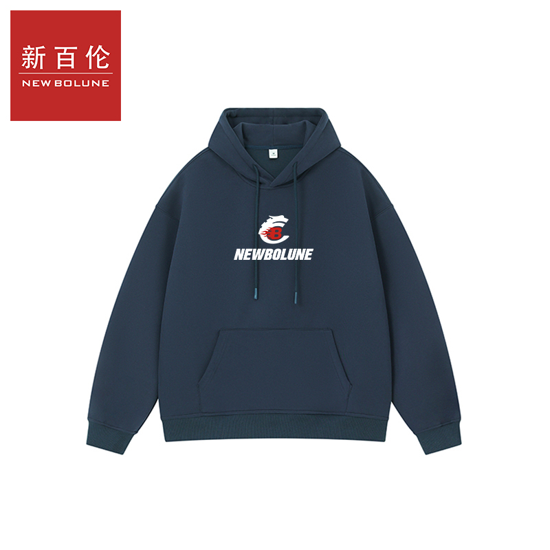新百伦连帽长袖卫衣男女美式潮牌秋冬季400g时尚百搭宽松印花卫衣