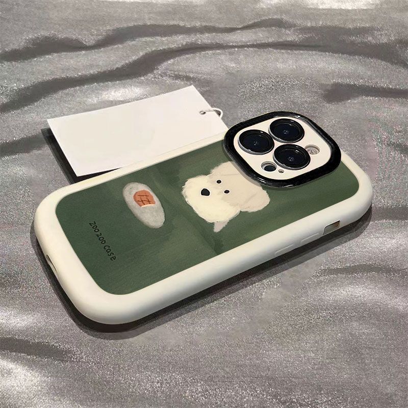 油画高颜值小狗适用16手机壳iPhone15promax可爱14防摔12/11