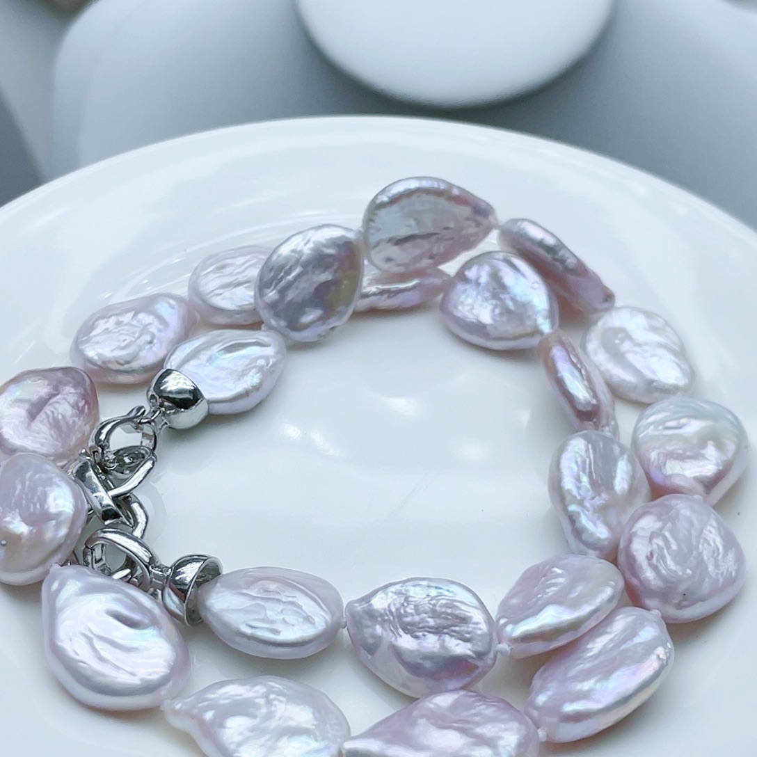 淡水珍珠颈饰钛钢