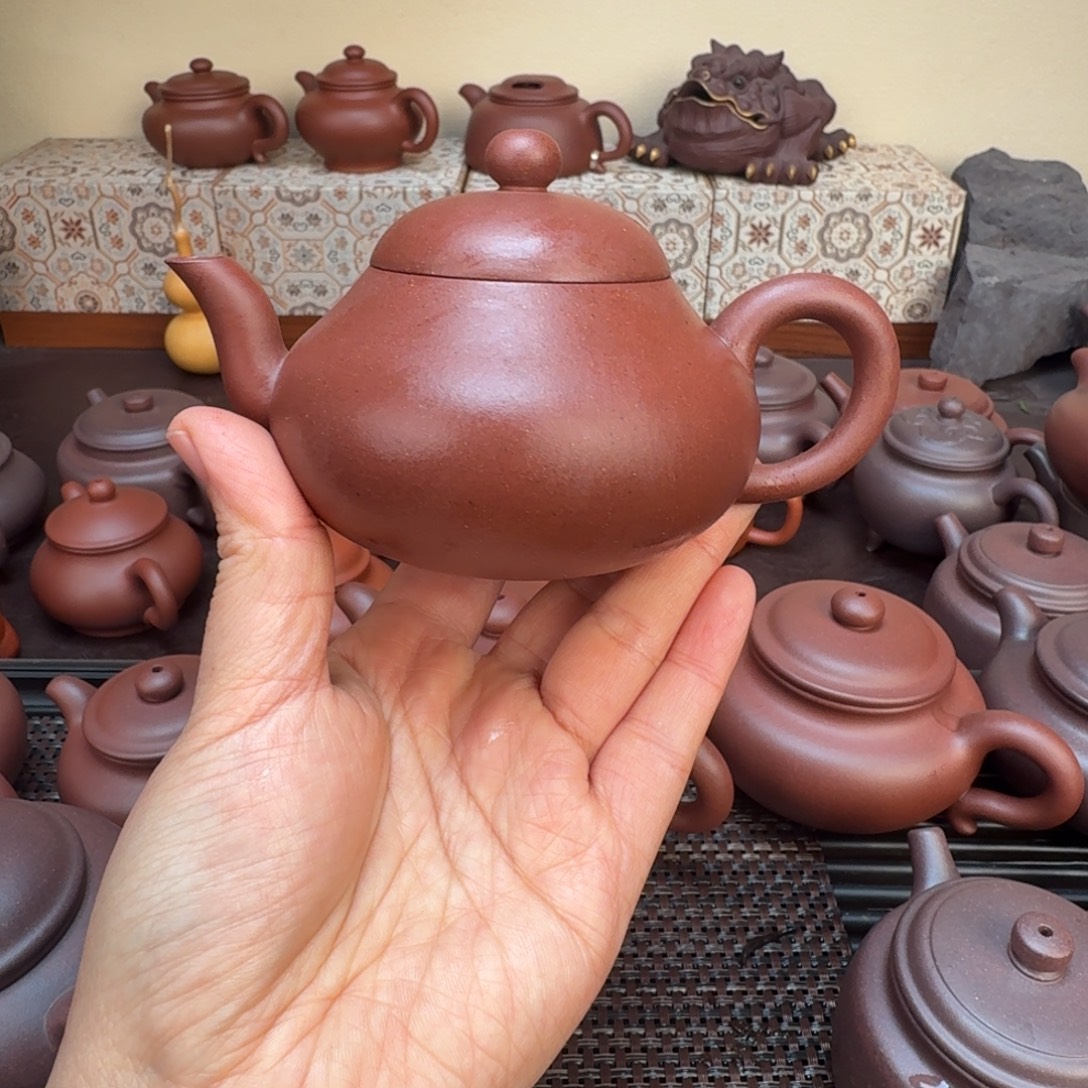 飞***羽紫砂茶壶原矿紫泥梨150cc