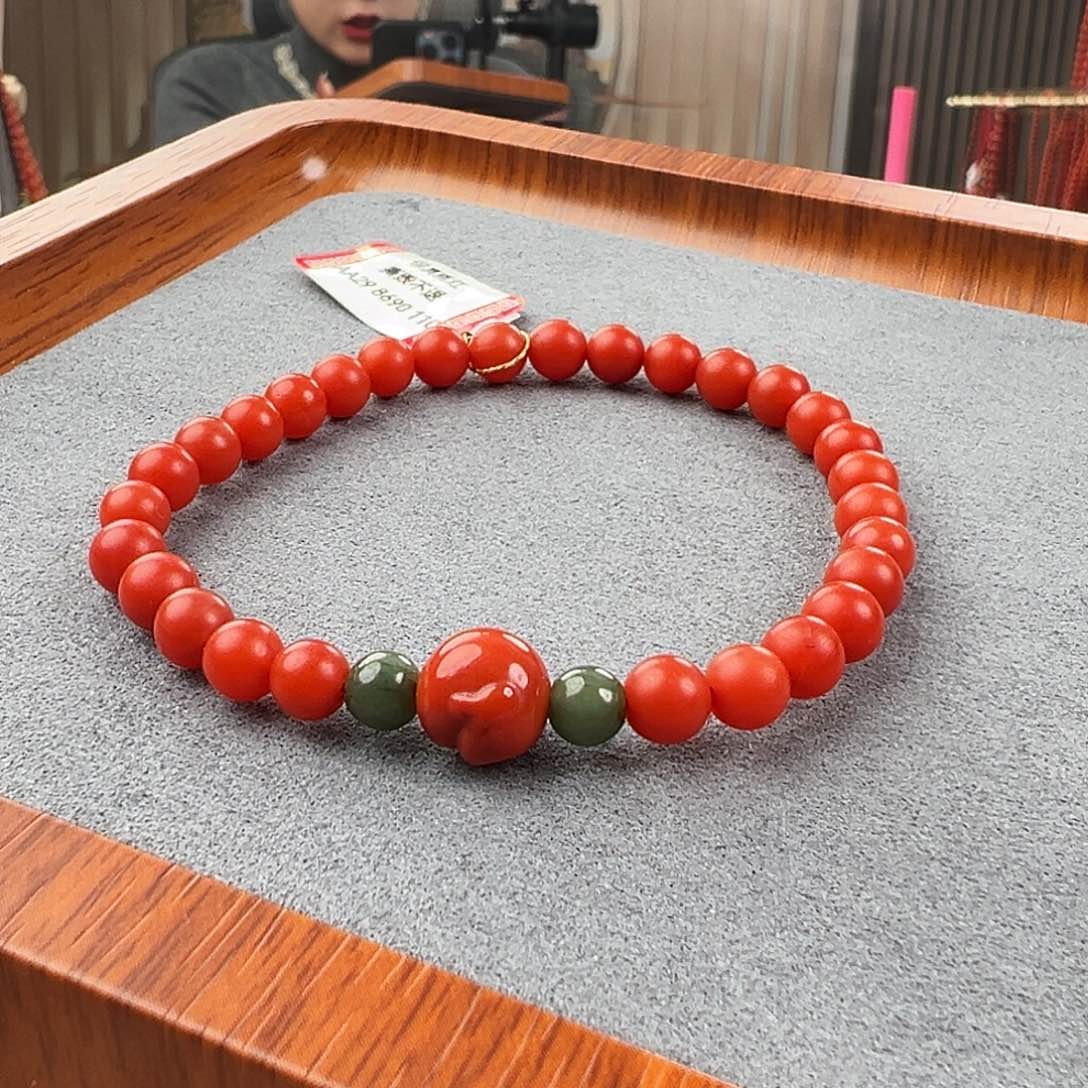 南红玛瑙手串未镶嵌