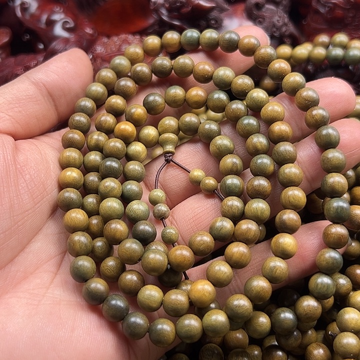 维腊木（绿檀）手串/手链好的0.8