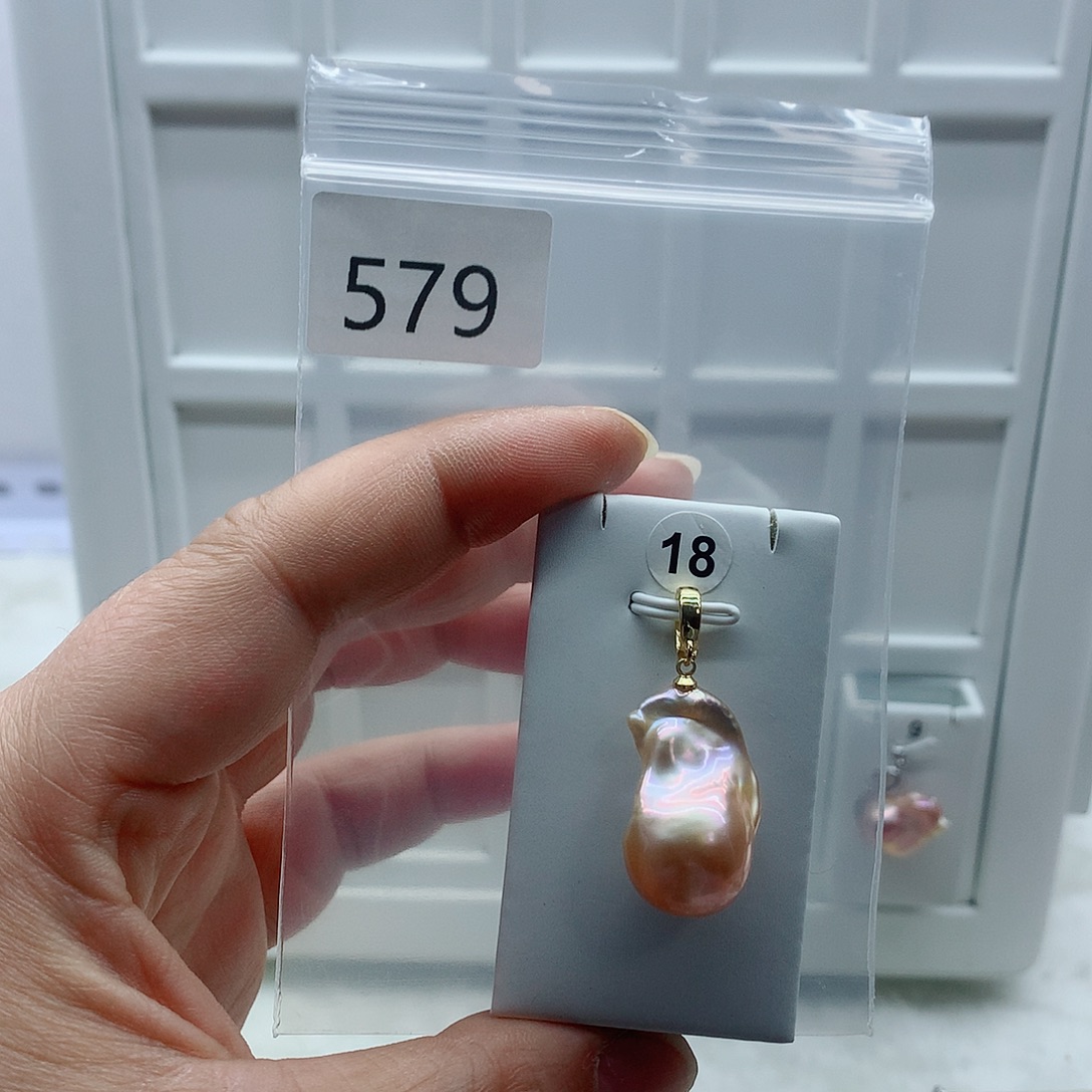 合金吊坠(不含链)淡水珍珠