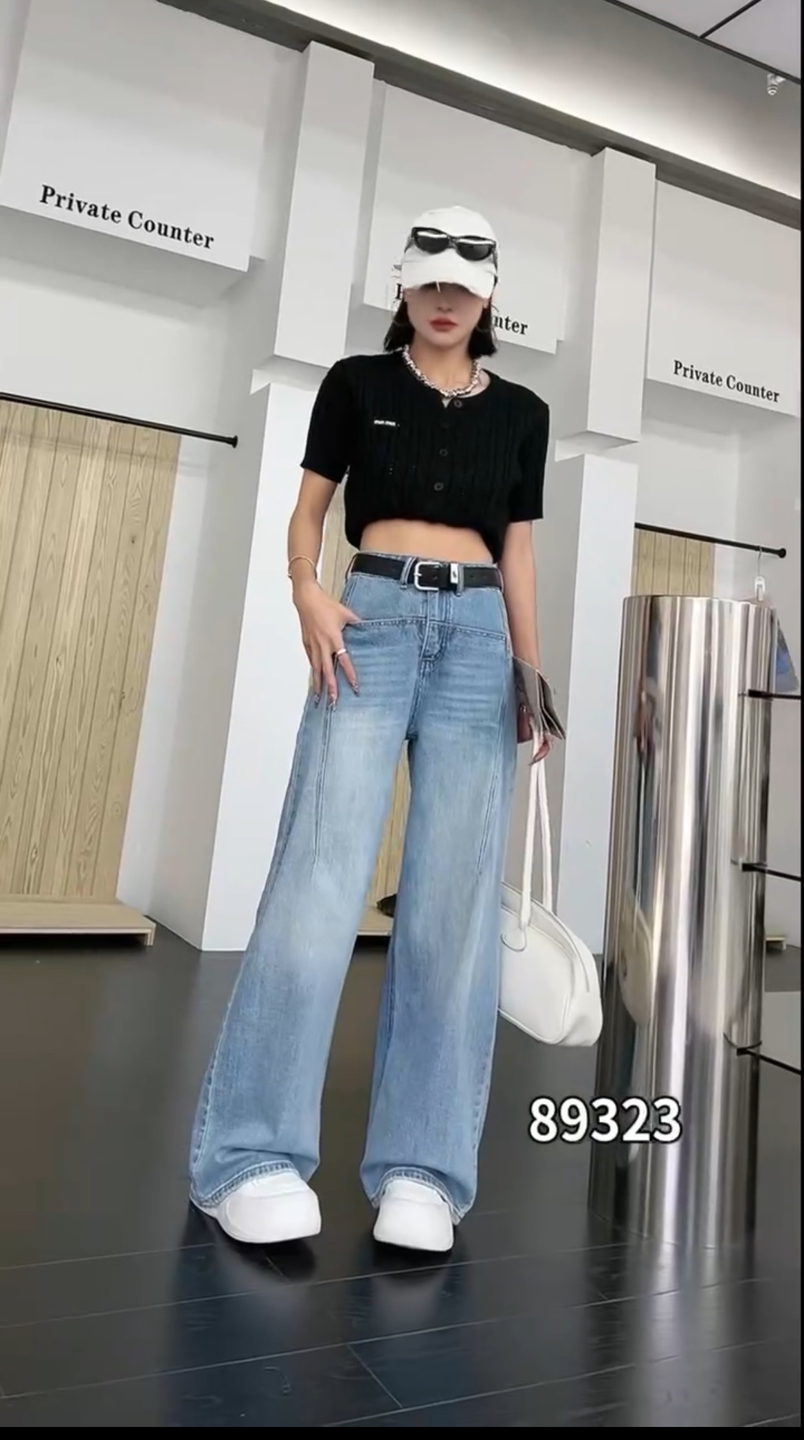 高腰显瘦阔腿牛仔裤直筒休闲百搭时尚修身长裤春季