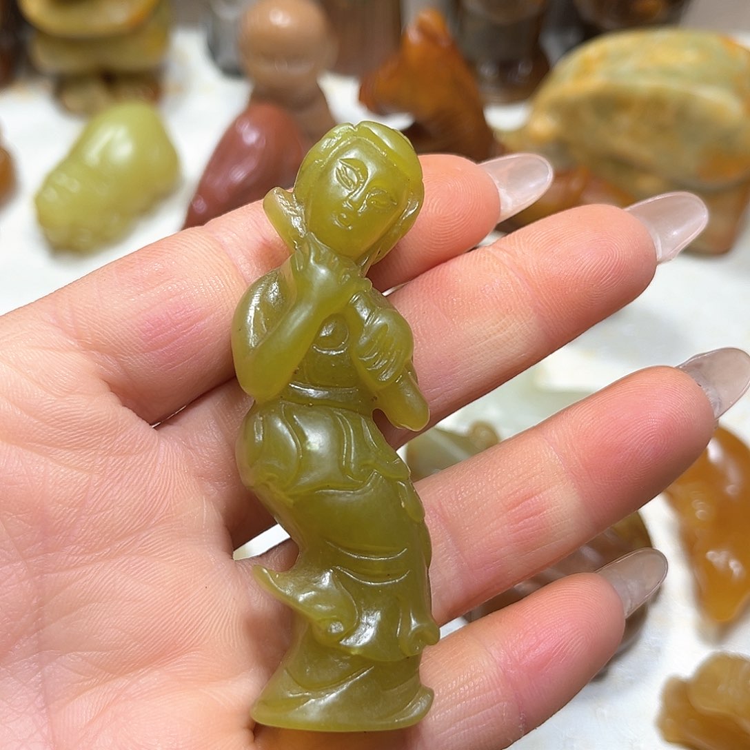 白玉菩提手串白玉菩提吊坠