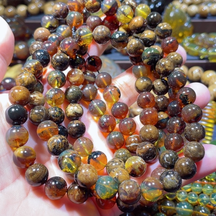 琥珀手链未镶嵌春**开