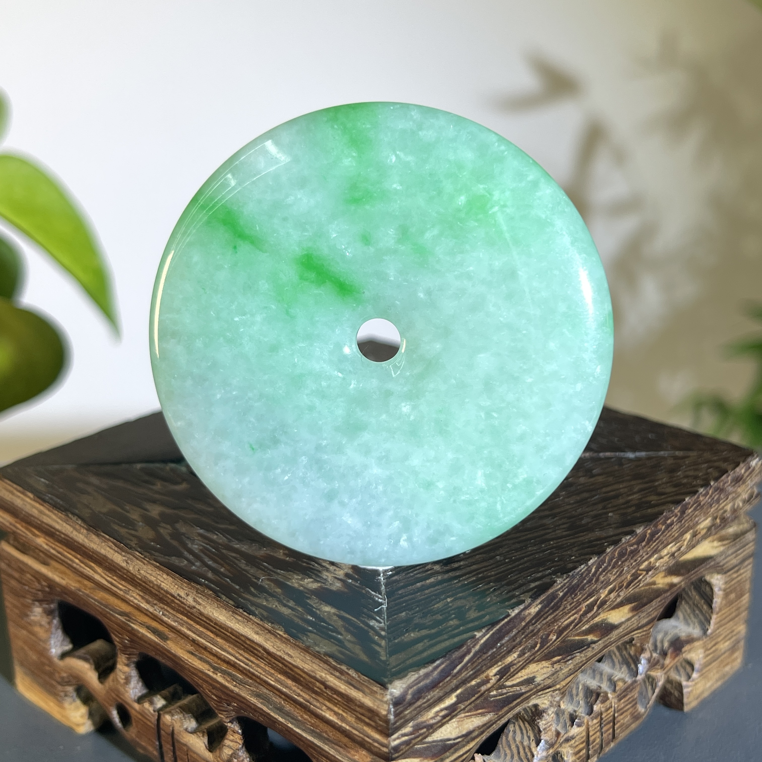 JTB09-216 天然缅甸翡翠A货 平安扣