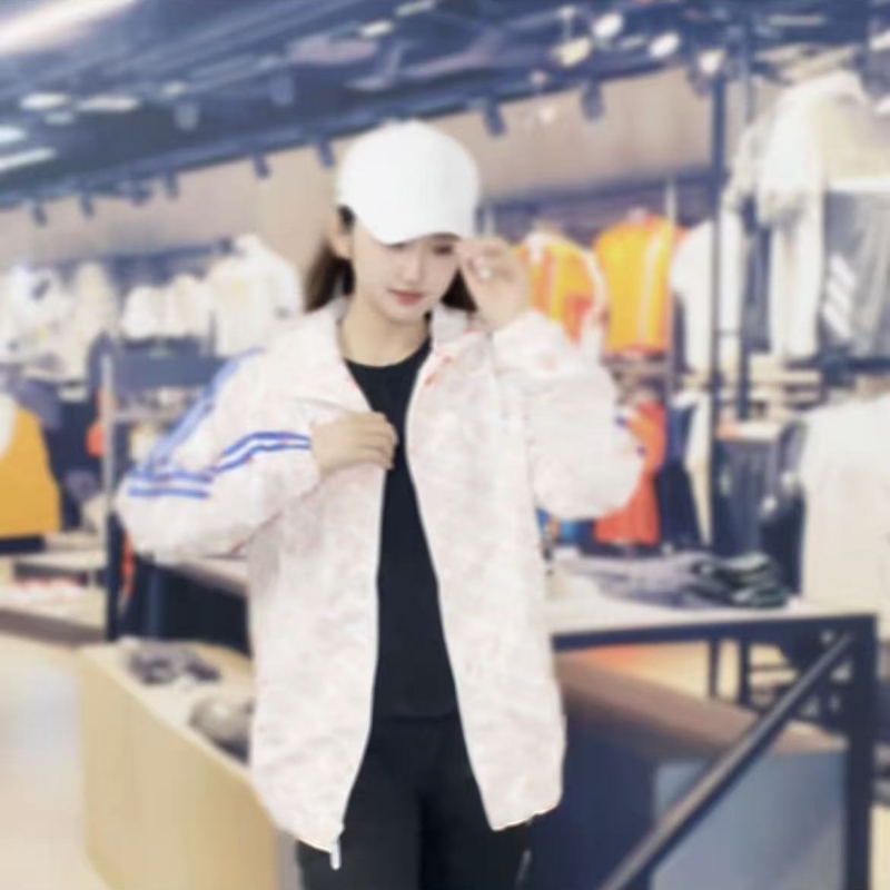 【撤柜福利】男女同款时尚上衣春夏秋风衣薄款连帽皮肤衣-2188