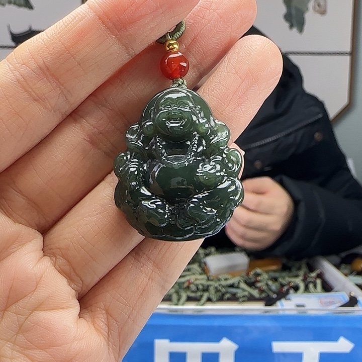 和田玉未镶嵌颈饰30mm