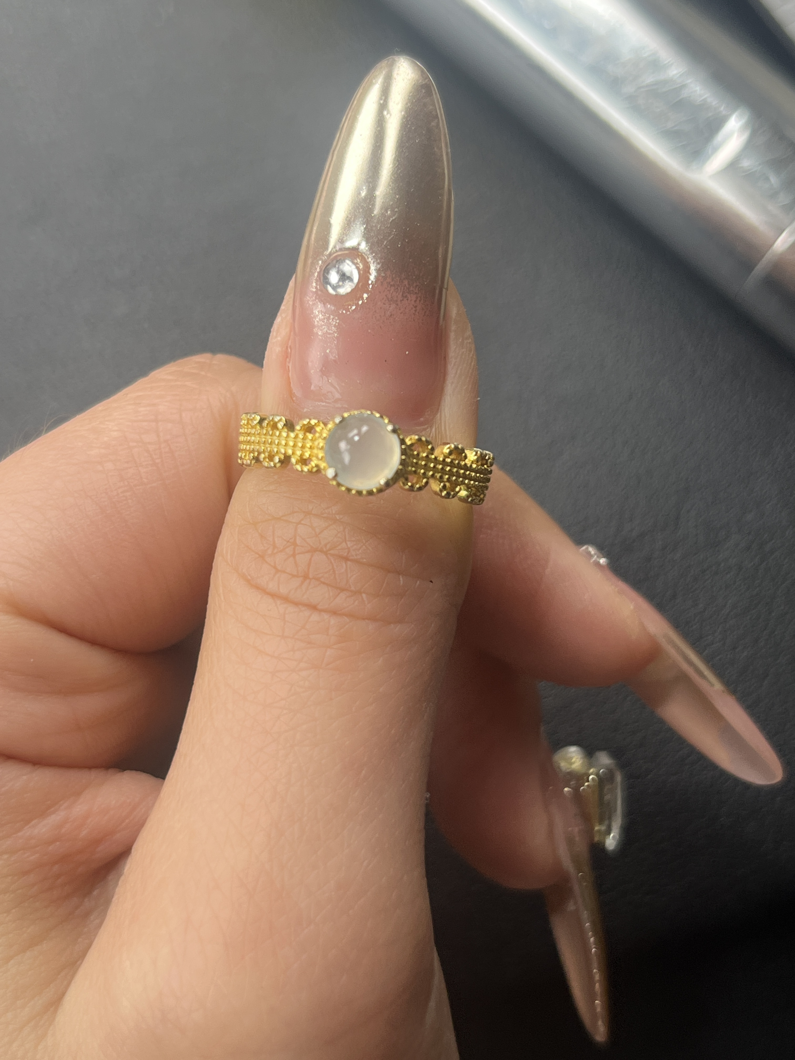 天然a货翡翠戒指