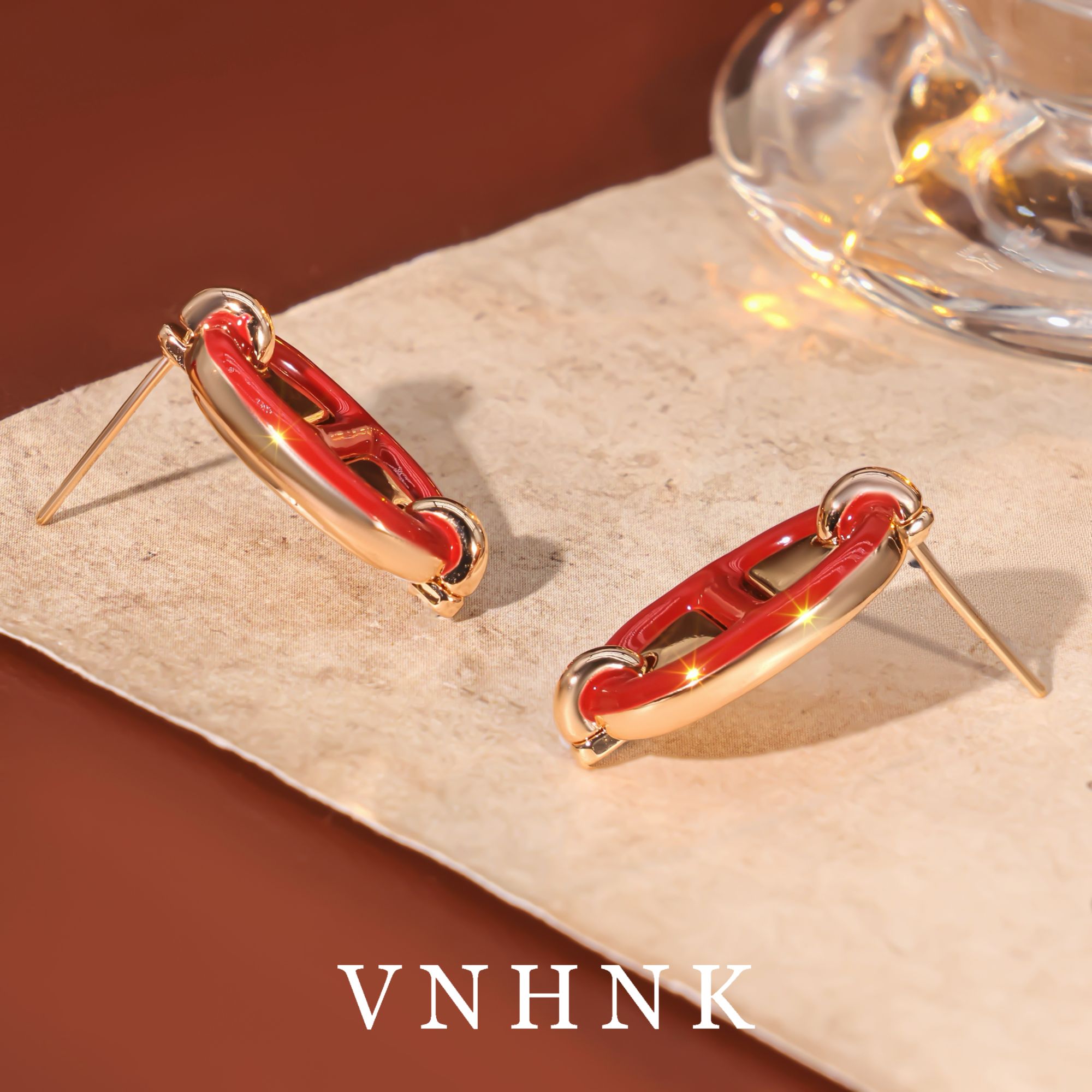 铜合金耳饰 美可儿  F103   玫瑰色时尚百搭耳环