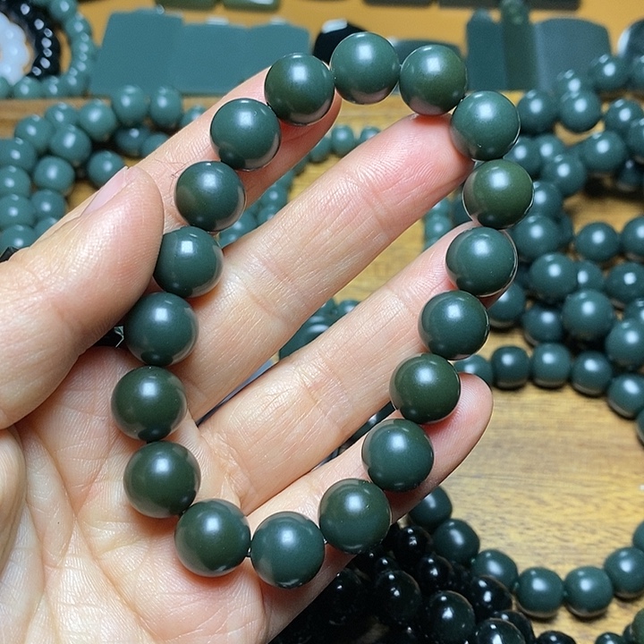 和田玉（青玉）未镶嵌手链和田玉青海格尔木混糖手串