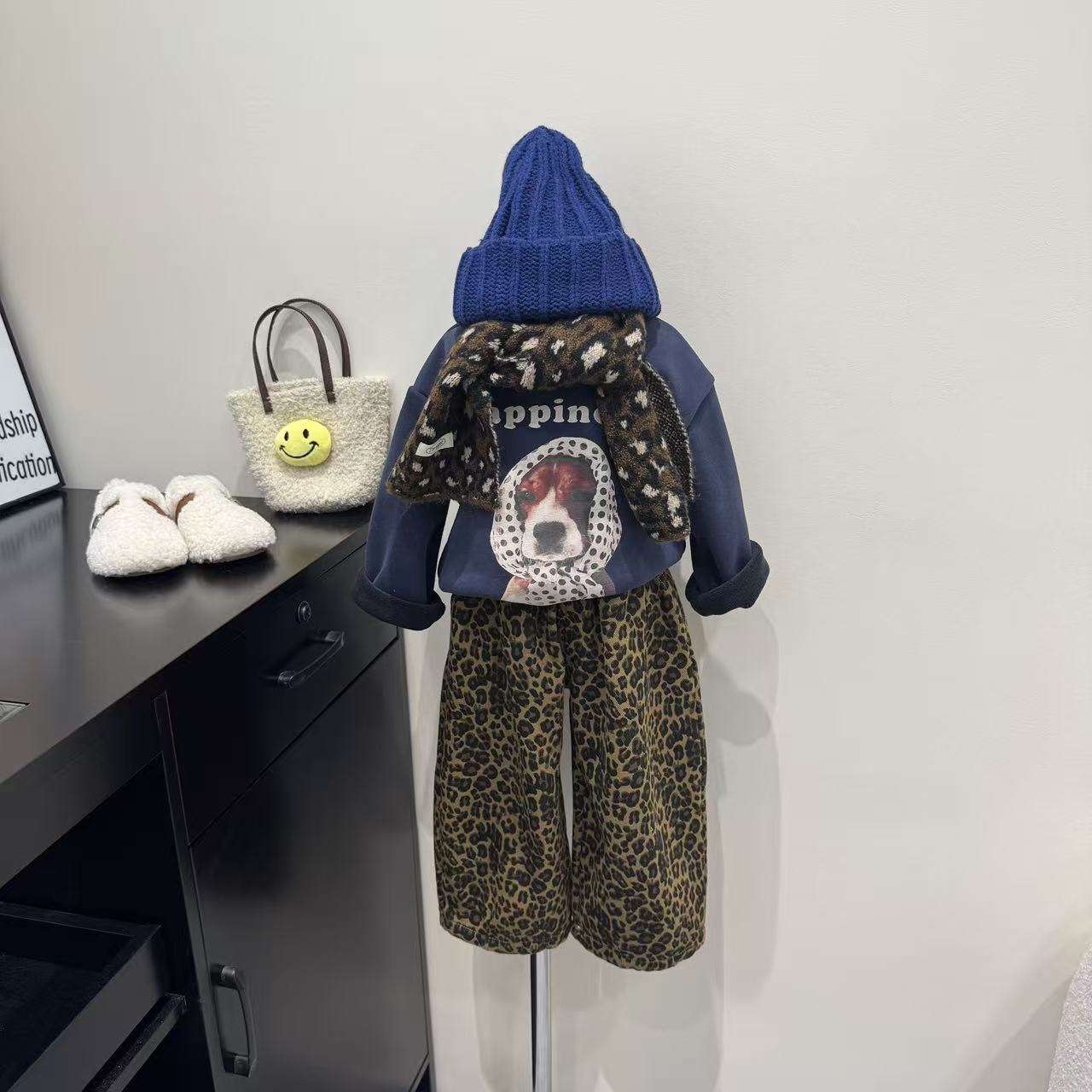 现货~2025女童冬款加绒加厚小狗卫衣洋气套装D5-55/D5-69/D5-116