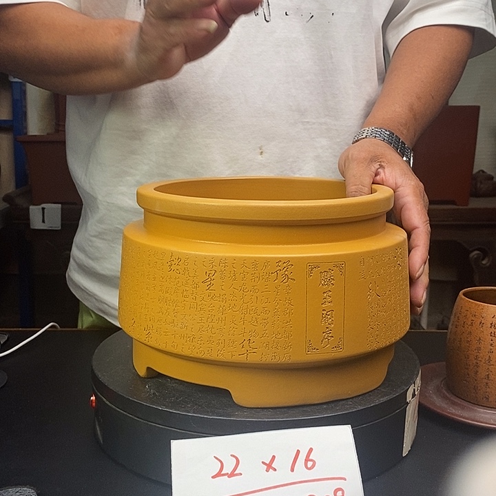 紫砂花盆货号一只XL809