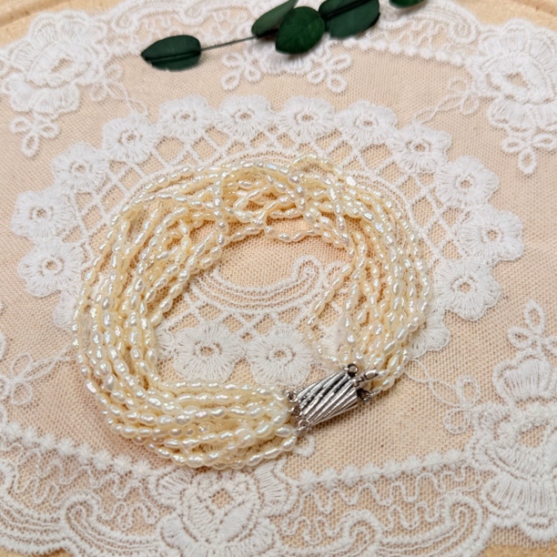 【六六中古】孤品多层淡水珍珠手链as1635手围18