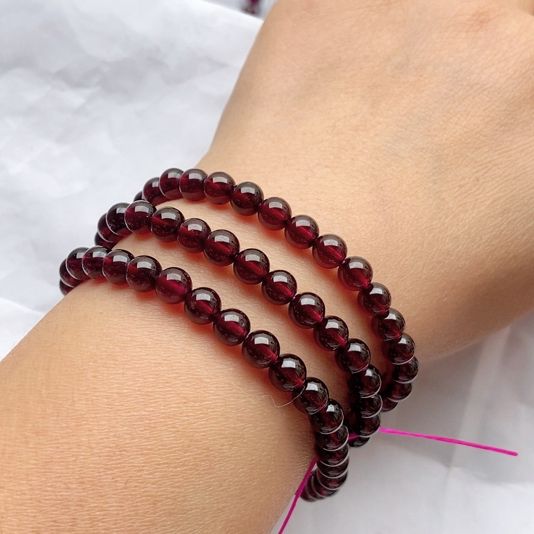 石榴石手链未镶嵌6.0福利