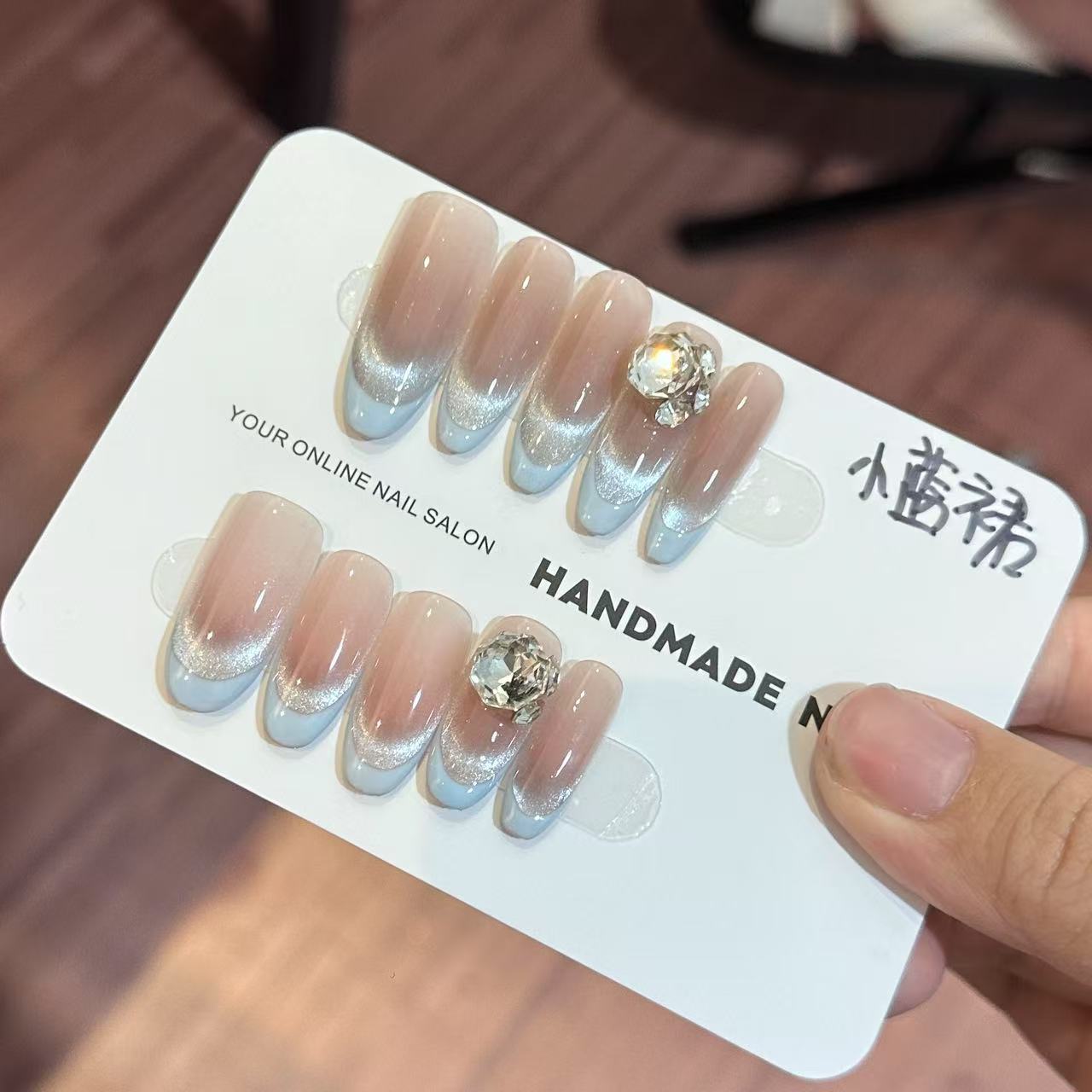 【小蓝裙】纯手工穿戴甲