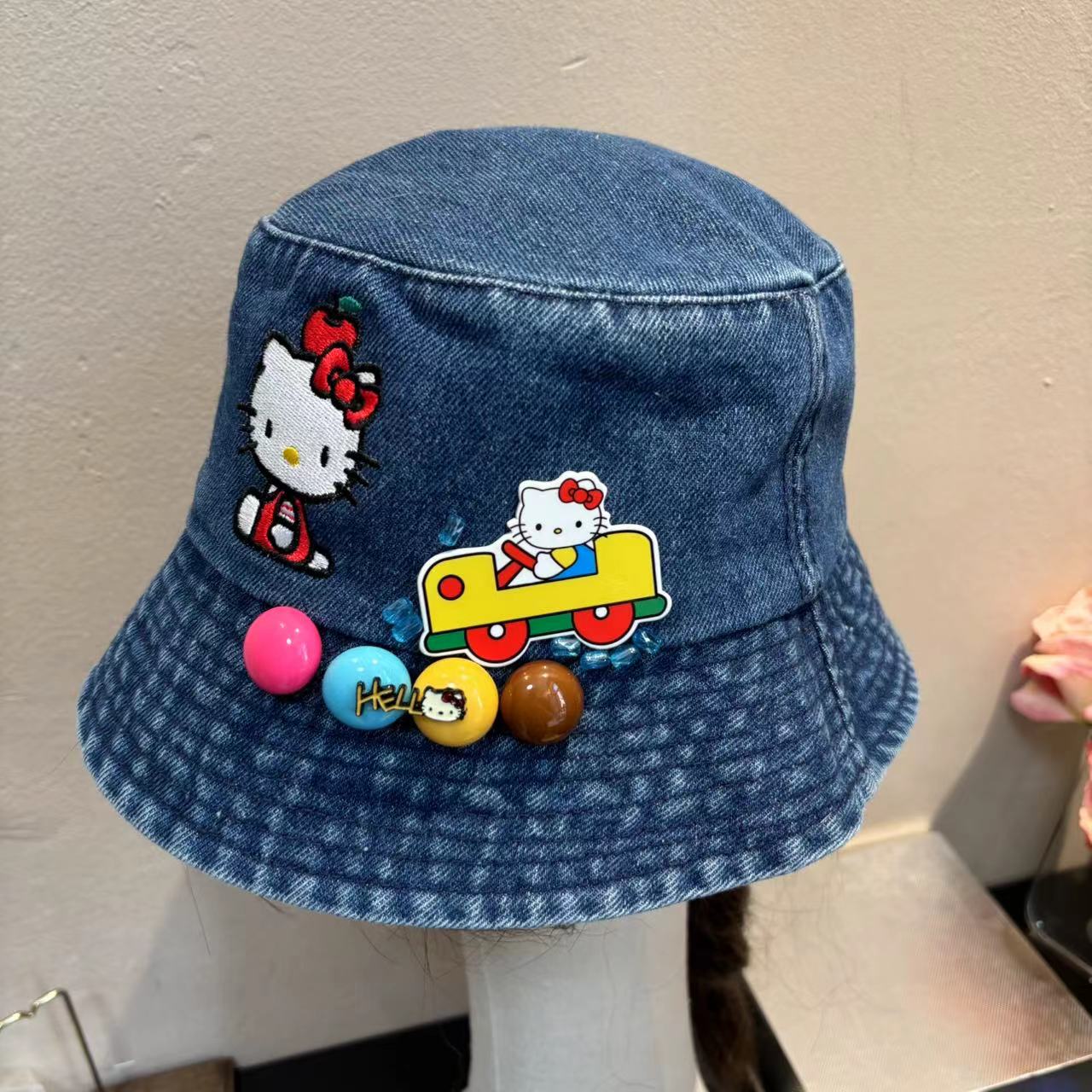 东大门设计款手工卡通小猫帽子