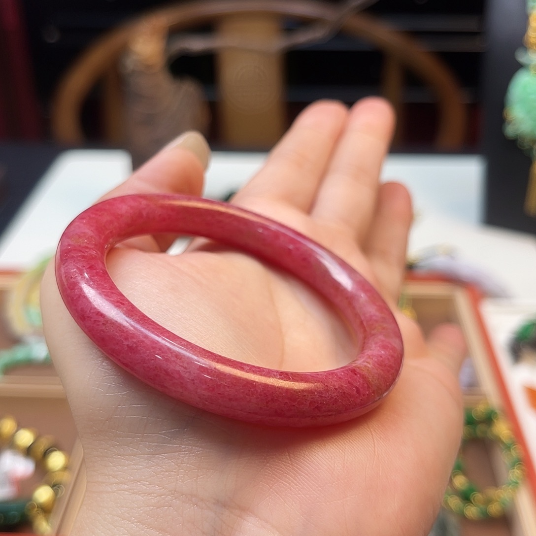 蔷薇辉石未镶嵌镯子54