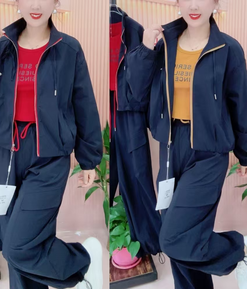工装风少女风休闲风时尚套装春秋