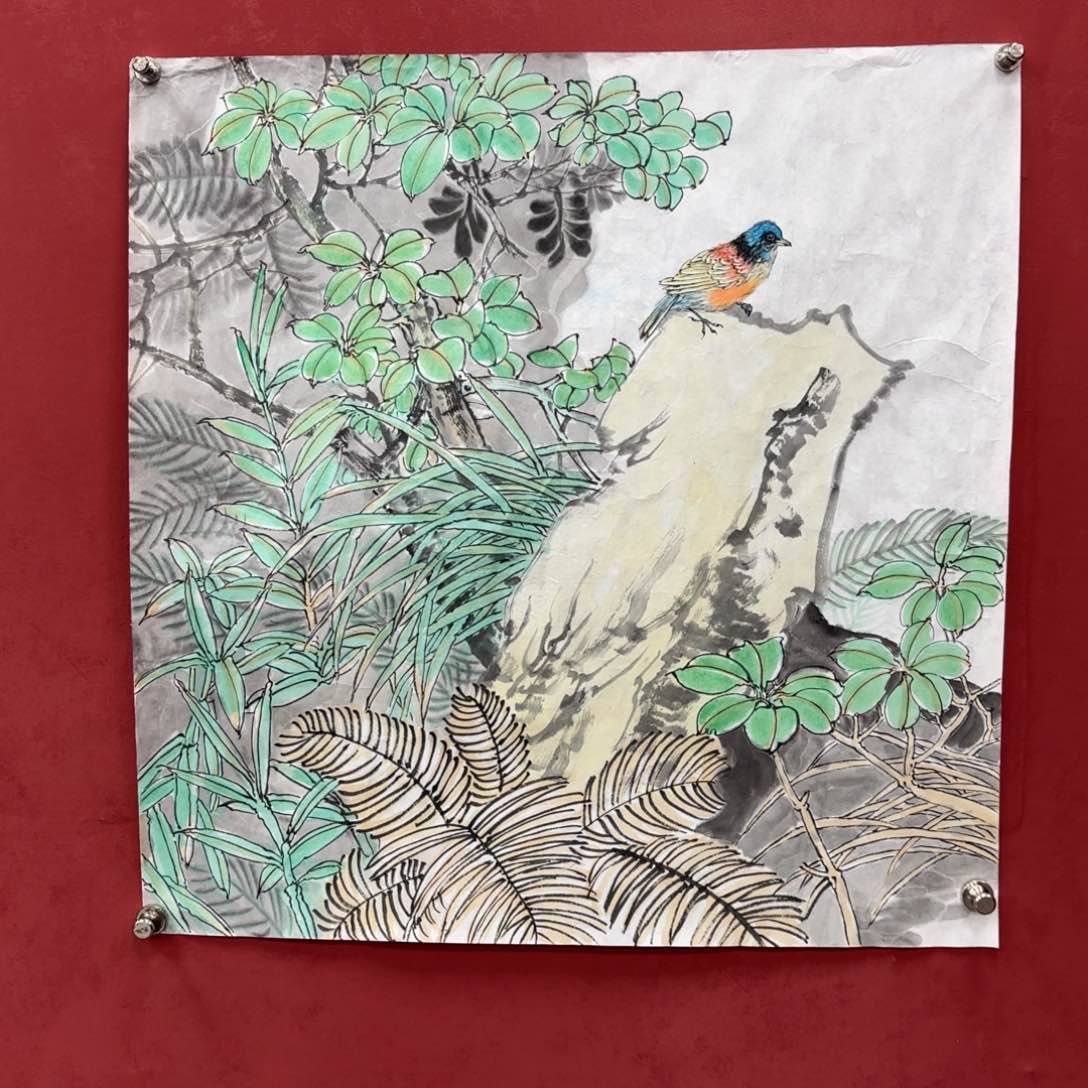 国画唐国画作品小鸟1