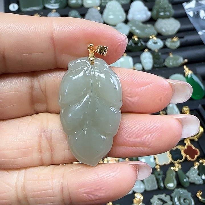 和田玉吊坠(不含链)银S925镶嵌