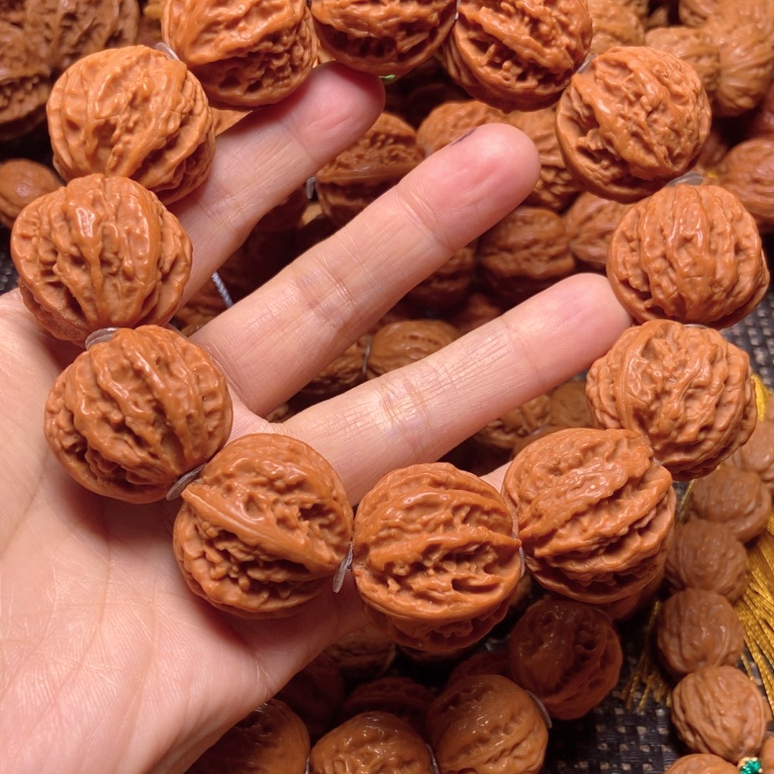 淡***去桃核吊坠京八棱手串