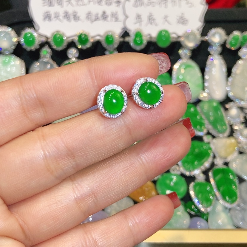 【闪购商品】未镶嵌翡翠耳饰天然翡翠