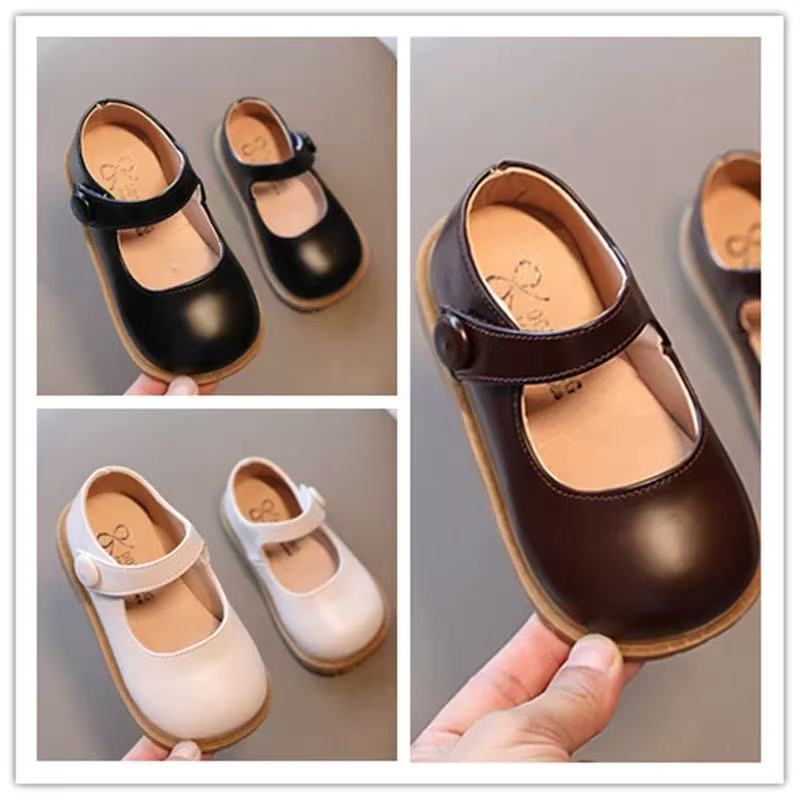 女童皮鞋春秋款新款英伦风儿童软底宝宝百搭单鞋6606
