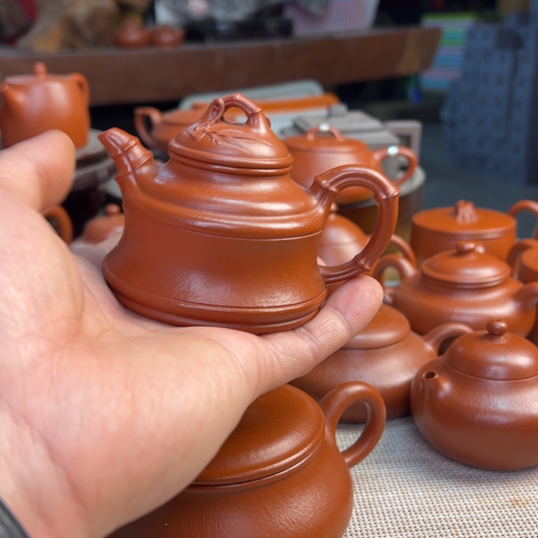 紫砂壶晴**朗全手工制作竹鼎