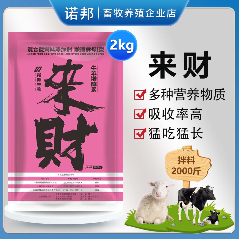 来财2kg 兽用酿酒酵母菌牛羊增酵素牛羊反刍动物促消化饲料添加剂