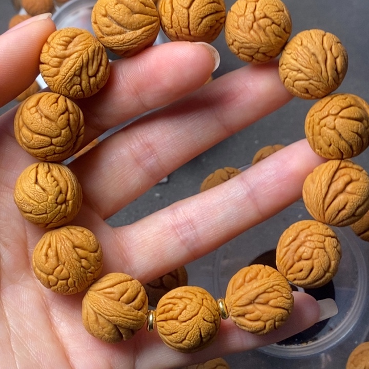 手串文玩核桃秦岭野生龙纹桃核18