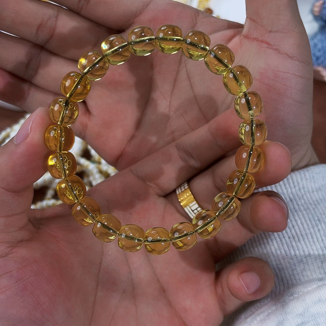 郭***壮琥珀未镶嵌手链净水9.5m